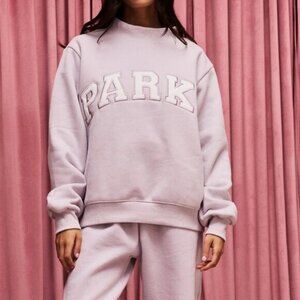 PARKE Valentine's Varsity Mockneck (Lavender + White)